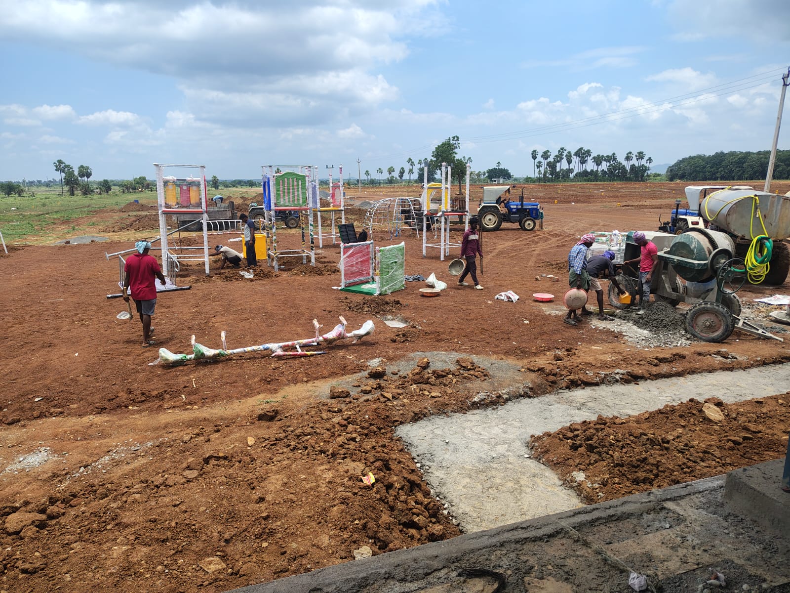 Play equipment installation
